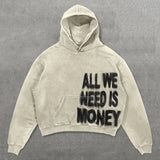 Chicmy-90s streetwear Simple Harajuku letter print hooded pullover oversized hoodies for women Y2K American popular versatile trendy couple sweatshirt