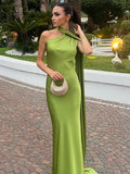 Chicmy-nye outfits Elegant Yellow Satin Long Dress Women Off Shoulder Slim Backless Prom Evening Maxi Dresses 2025 Autumn Lady Night Club Robes