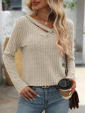 Chicmy- Crew Neck Plain Casual Loose T-Shirt