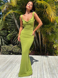 Chicmy Double Shoulder Straps Backless Sexy Maxi Dress For Women Summer New Square Collar Sleeveless Bodycon Long Dress-Christmas Outfit