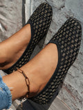 Chicmy- All Season Plain Mesh Fabric Casual Shallow Shoes