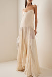 Chicmy-new fashion trend Resort Style Sexy Suspender Backless Large Hem Maxi Dress