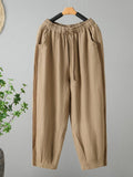 Chicmy- Loose Plain Cotton Casual Pants