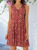 Chicmy- Ditsy Floral V Neck Vacation Dress