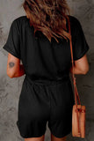 CHICMY- Casual Street Solid Pocket Frenulum V Neck Loose Jumpsuits