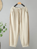 Chicmy- Loose Plain Cotton Casual Pants