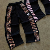 Chicmy-90s streetwear Y2K vintage Knitted Couple Pants Fashion Striped Embroidered Oversized streetwear American style Harajuku emo women Casual Pants