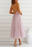 Chicmy-new fashion trend Feeling Romantic V Neck Tulle Midi Dress