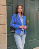 Chicmy-nye outfits women casual outfits 'Leosoxs' Blue Blazer