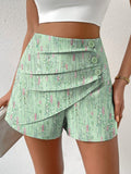 Chicmy-Casual Regular Fit Abstract Buckle Shorts