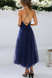 Chicmy-new fashion trend Feeling Romantic V Neck Tulle Midi Dress