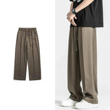 Chicmy- Straight Ice Silk Drape Casual Pants