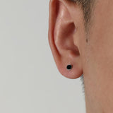 Chicmy- Black Round Ear Studs