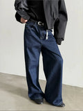 Chicmy- Dark Blue Wide-leg Jeans