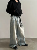 Chicmy- Wide Leg Distressed Denim Pants