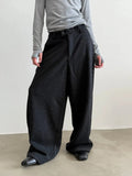 Chicmy- Wide-Leg Wool Blend Relaxed Pants