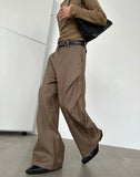 Chicmy- Pleated Wide-Leg High-Waist Pants