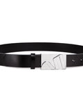 Chicmy- Metal Buckle Sleek Leather Belt