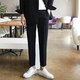 Chicmy- Elastic Cropped Suit Pants