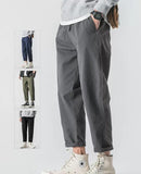 Chicmy- Spring Drawstring Cotton Elastic Waist Pants