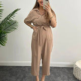 CHICMY- Women's all Match Jumpsuits Adjusted Tie Overall Loose Short Sleeve Jumpsuit