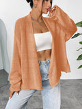 Chicmy-Winter Outfits Women's Solid Loose Casual Open Front Light Weight Cardigan Sweater