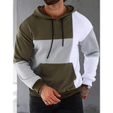 CHICMY- Men's Hoodie Black Pink Army Green Blue Hooded Color Block Pocket Sports & Outdoor Daily Holiday Streetwear Cool Casual Spring &  Fall Clothing Apparel Hoodies Sweatshirts