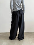 Chicmy- Wide-Leg Wool Blend Relaxed Pants