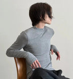 Chicmy- Slim Fit Long Sleeve Pullover