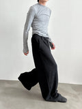 Chicmy- Wide-Leg Wool Blend Relaxed Pants