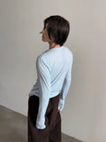 Chicmy- Tencel Long-Sleeve Henley Pullover