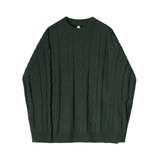 Chicmy-2026 Fall Outfits Christmas Thanksgiving Gift New Year's Eve Outfits nye Outfits chic. 10183 DARK GREEN TWIST KNITTED SWEATER