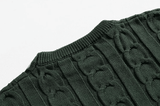 Chicmy-2026 Fall Outfits Christmas Thanksgiving Gift New Year's Eve Outfits nye Outfits chic. 10183 DARK GREEN TWIST KNITTED SWEATER