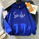 ChicmyLong Sleeve Casual Smile Text Letters Heart Hoodie