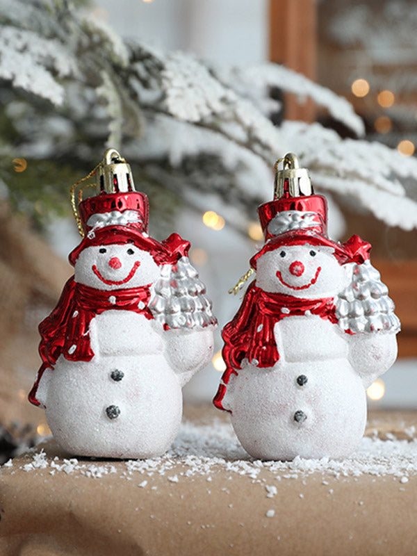 Chicmy-2 Pcs New Snowman House Ice Cream Christmas Xmas Tree Decorations Pendant