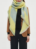 Chicmy-Diamond-Patterned Fringed Keep Warm Shawl&Scarf