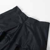 Chicmy-Stylish Selection A-Line High Waisted Falbala Solid Color Skirts Bottoms