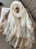 Chicmy-Sun-Protection Beaded See-Through Shawl&Scarf