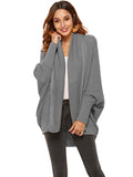 Chicmy-Casual Batwing Sleeves Loose Solid Color Cardigan Tops