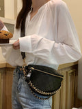 Chicmy-Cool Chic Chains Zipper Sling Bag