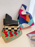 Chicmy-Contrast Color Striped Handbags Bags