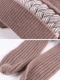 Chicmy-Casual Jacquard 7 Colors Scarf&Hat Set