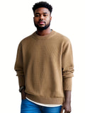 ChicMy-Fall Outfits Plus Size Men's Elegant Casual Sweater Fashion Causal Long Sleeve Knit Sweater For Fall Winter, Men's Clothing