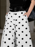 Chicmy-Loose Wide Leg Polka-Dot Casual Pants Bottoms