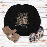 ChicmyChristmas Tree Crew Neck Loose Sweatshirt