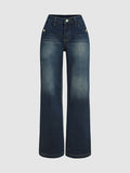 ChicmyDenim Casual Loose Plain Jeans