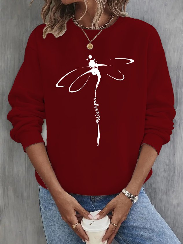 ChicmyDragonfly Casual Sweatshirt