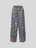 Chicmy--Women Ethnic Vintage Cotton-Blend Casual Wide-Leg Pants