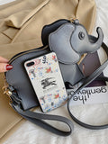 Chicmy-PU Elephant Shape Shoulder Bag Handbag