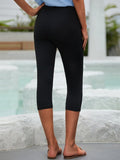 ChicmyJFN Solid Lace Basic Capris Cropped Leggings
